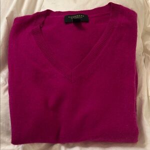 Charter Club Fuchsia V-Neck Sweater